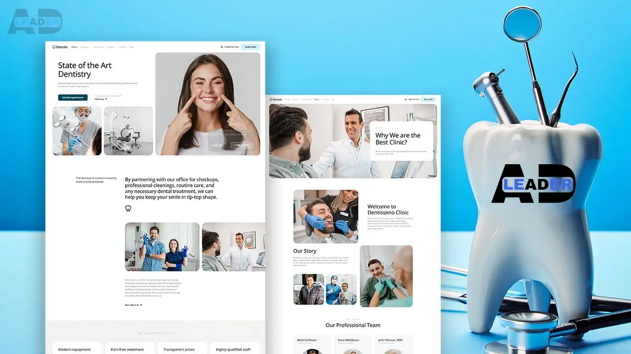 LEADER AD website design portfolio