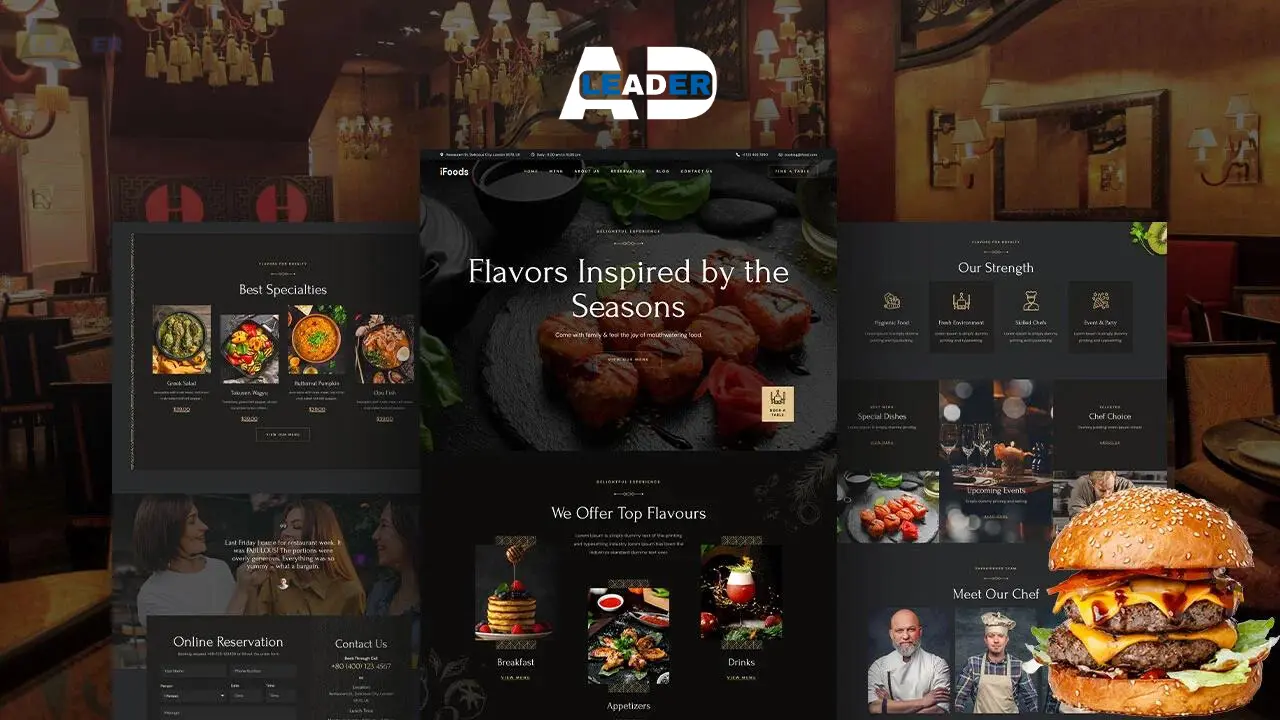 LEADER AD website design portfolio