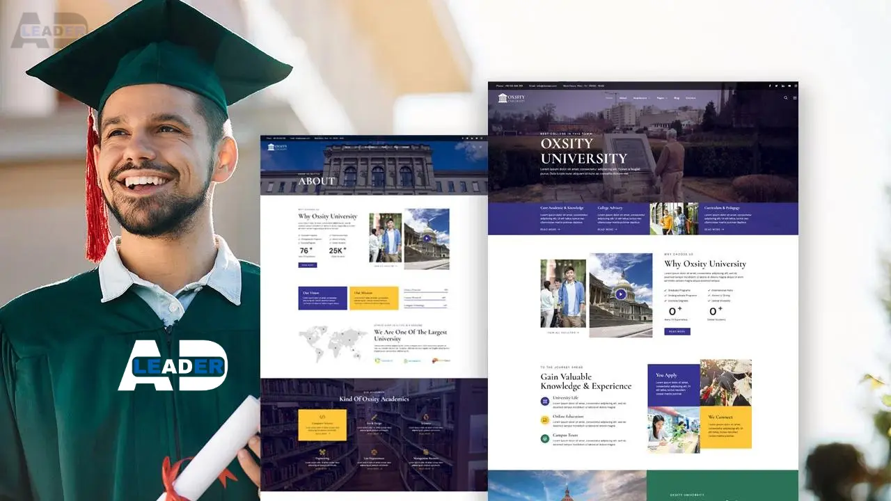 LEADER AD website design portfolio