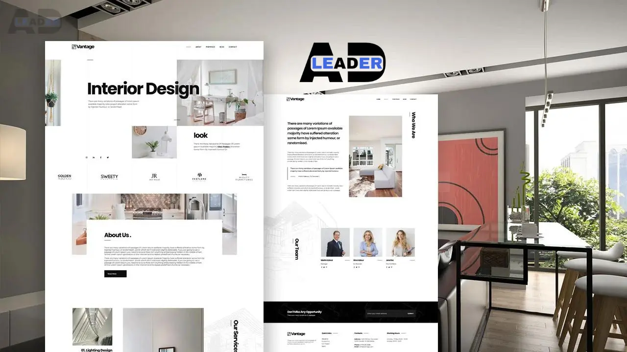 LEADER AD website design portfolio