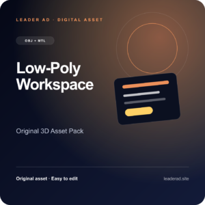Low-Poly Workspace — 3D Asset Pack