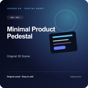 Minimal Product Pedestal — 3D Scene