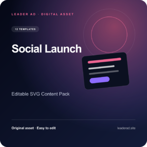 Social Launch — Editable SVG Content Pack