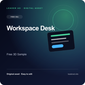 Workspace Desk — Free 3D Sample